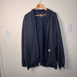 Carhartt Men’s Full Zip Hoodie Sweatshirt 2XL Blue Workwear